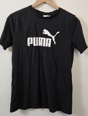 PUMA Essentials Black Logo T-shirt
